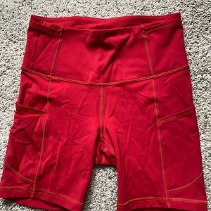 Lululemon size 4 Fast and Free 8” red shorts